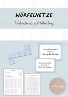 Vorschau - Stundenentwürfe - Würfelnetze: Tafelmaterial und Hefteintrag - Deckblatt