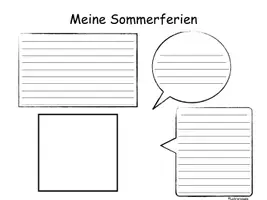 Vorschau - Arbeitsblätter - Meine Sommerferien - Schuleinstieg - Deckblatt