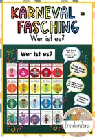 Vorschau - Spiele - Wer ist es? - Spiel - Karneval Fasching - Deckblatt