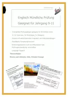 Vorschau - Bildkarten - Speaking Test - Mündliche Prüfung Englisch Jahrgang 9-11 - Deckblatt