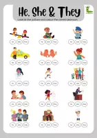 Vorschau - Arbeitsblätter - MATERIALPAKET Personal Pronouns: Subject Pronouns 📝🌟 - Deckblatt