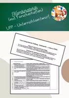 Vorschau - Stundenentwürfe - Kombinatorik Entwurf - UPP Prüfung Ausarbeitung - Deckblatt