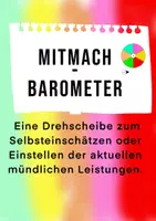 Vorschau - Mal- und Bastelvorlagen - Mitmach - Barometer - 2 Drehscheiben für Mitarbeitsnoten - Deckblatt
