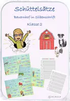 Vorschau - Arbeitsblätter - Schüttelsätze Bauernhof in Silbenschrift/Druckschrift - Deckblatt