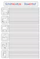 Vorschau - Arbeitsblätter - Schüttelsätze Bauernhof in Silbenschrift/Druckschrift - Seite 3