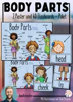 Vorschau - Fördermaterial/Inklusion - Body Parts - Poster und Flashcards - Deckblatt