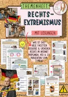 Vorschau - Unterrichtsreihen - Rechtsextremismus Unterrichtsmaterial Politik Ethik Klasse 8–10 Arbeitsblätter rechte Ideologie AfD Parteien Deutschland Social Media Propaganda Analyse mit Lösungen - Deckblatt
