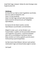 Vorschau - Spiele - Small Talk Fächer, Talk Time für den Englischunterricht - Seite 1