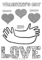 Vista previa - Manualidades / Dibujos para colorear - St Valentine's collaborative and individual posters - página 1