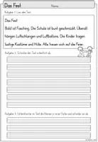 Vorschau - Stationenlernen - Lernwörter-Diktat Fasching | Deutsch Klasse 2-3 - Seite 3