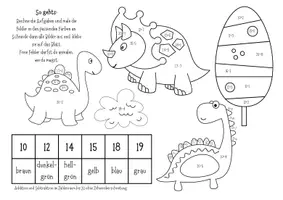 Vorschau - Mal- und Bastelvorlagen - Rechen-Mal Blätter zum Ausschneiden und Kleben - Seite 3