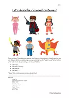 Vorschau - Arbeitsblätter - Describing carnival costumes - writing activity - Seite 2