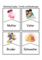 Vorschau - Mal- und Bastelvorlagen - Matching Puzzles: Familie und Beziehungen A1/A2 - Seite 3