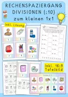 Vorschau - Arbeitsblätter - Rechenspaziergang, 10er Reihe zum kleinen 1x1 - Deckblatt