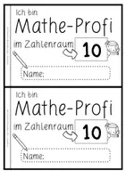 Vorschau - Stationenlernen - Mathe-Profi im Zahlenraum 10 | Klasse 1 - Seite 1