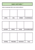 Vorschau - Arbeitsblätter - Lesen und malen zum Thema Herbst (3-fach differenziert) - Deckblatt