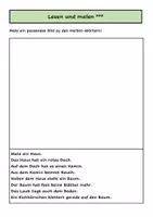 Vorschau - Arbeitsblätter - Lesen und malen zum Thema Herbst (3-fach differenziert) - Seite 2