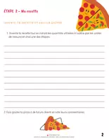 Aperçu - Feuilles d'exercices - Ma propre recette de pizza - Page 3