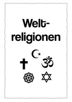 Vorschau - Arbeitsblätter - Die fünf Weltreligionen – Unterrichtsmaterial für die 6. Klasse (Materialpaket) - Deckblatt