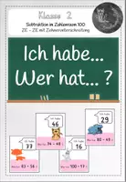 Vorschau - Stationenlernen - Ich habe... Wer hat...? - Lernspiel Mathematik (ZE - ZE | Subtraktion ZR 100) - Deckblatt