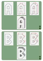 Vorschau - Mal- und Bastelvorlagen - Materialpaket: 3D-Buchstaben - und Zahlen zeichnen in mehreren Schritten - Seite 3