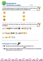 Vorschau - Arbeitsblätter - Emojis können Geschichten erzählen - Seite 1