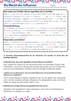 Vorschau - Arbeitsblätter - Texterarbeitung "Die Macht der Influencer" - Seite 2