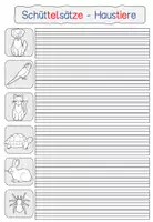 Vorschau - Arbeitsblätter - Schüttelsätze Haustiere in Silbenschrift/Druckschrift - Seite 3