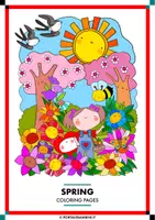 Vorschau - Spiele - Spring | Coloring Book - Deckblatt