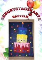 Vorschau - Mal- und Bastelvorlagen - 3 D Geburtstagskarte basteln - Deckblatt