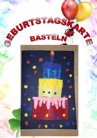 Vorschau - Mal- und Bastelvorlagen - 3 D Geburtstagskarte basteln - Seite 1