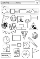 Vorschau - Arbeitsblätter - Lernwerkstatt - Geometrische Formen / Ebene Figuren 2D - Geometrie für Klasse 1/2 - Seite 1
