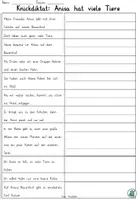 Vorschau - Arbeitsblätter - Nachschrift "Anisa hat viele Tiere" mit Knickdiktat und Lückentext - Tiere auf dem Bauernhof - DaZ / DaF / Deutsch - Seite 3
