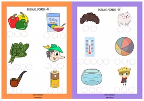 Vista previa - Hojas de trabajo - TARJETAS CONCIENCIA FONOLÓGICA - página 2