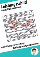 Vorschau - Präsentationen/Tafelbilder - Leistungsschild eines Elektromotors für Zerspanungsmechaniker - Deckblatt