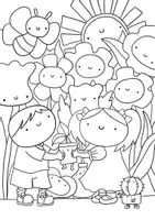 Vista previa - Manualidades / Dibujos para colorear - Spring | Coloring Book - página 2