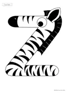 Vorschau - Mal- und Bastelvorlagen - Buchstabentier Z wie Zebra – Buchstabenheft Grundschule (Klasse 1) | Buchstabeneinführung, Bastelvorlage & Anfangsunterricht - Seite 1