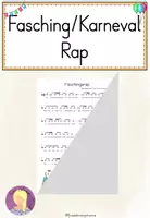 Vorschau - Arbeitsblätter - Fasching/Karneval Rap - Deckblatt