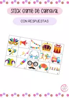 Vista previa - Juegos / Gamificación - STICK GAME DE CARNAVAL - Con respuestas - Portada
