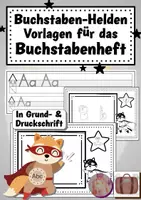 Vorschau - Arbeitsblätter - Buchstaben-Helden: Vorlagen fürs Buchstabenheft - Deckblatt