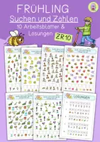 Vorschau - Arbeitsblätter - Wimmelbild Frühling, Suchen und zählen, ZR10 - Deckblatt