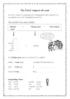 Vorschau - Arbeitsblätter - Das Passé composé mit avoir und être - Merkblätter - Seite 1