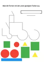 Vorschau - Arbeitsblätter - Formen und Muster ausmalen, Farben verwenden und Muster erkennen - Seite 1