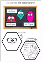 Vorschau - Arbeitsblätter - Geometrische Formen / Ebene Figuren 2D - Steckbriefe und Tafelmaterial - Seite 1
