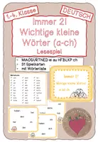 Vorschau - Spiele - Lesespiel "Immer 2!" wichtige kleine Wörter (a bis ch) - mit den Knuffies - Deckblatt
