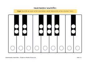 Vorschau - Arbeitsblätter - Das Klavier: Klaviertastatur beschriften - Seite 1