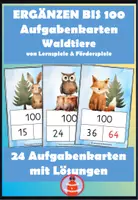 Vorschau - Stationenlernen - Ergänzen bis 100 - Aufgabenkarten Waldtiere - Deckblatt