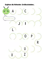 Vorschau - Arbeitsblätter - Das Alphabet Buchstaben einsetzen, Worte mit Anfangsbuchstaben vervollständigen - Seite 2