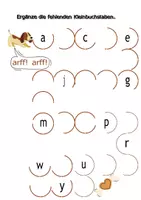 Vorschau - Arbeitsblätter - Das Alphabet Buchstaben einsetzen, Worte mit Anfangsbuchstaben vervollständigen - Seite 3