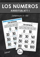 Vorschau - Arbeitsblätter - Los números - Arbeitsblatt 1 (Zehner von 0 - 100) - Deckblatt